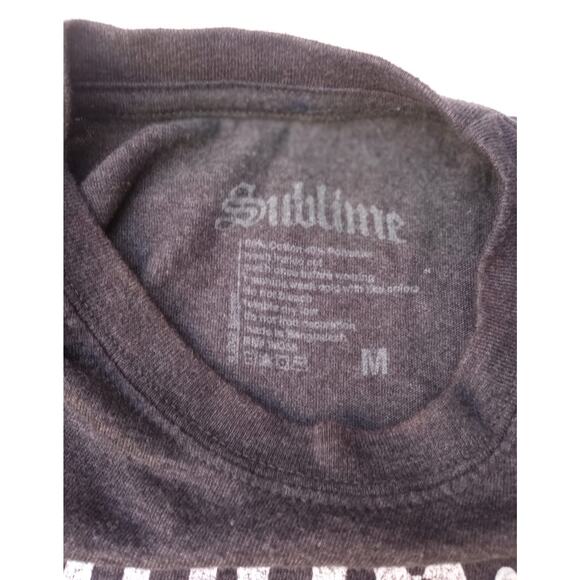 Sublime Shirt Adult Gray Short Sleeve Crew Neck Long Beach Music Mens Size M - Picture 4 of 6